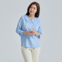 클라비스 솔리드 프릴 블라우스
