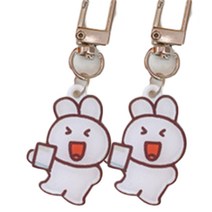 귀염뽀짝 일러스트 아크릴 키링, 15, 2개
