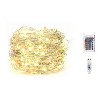 지아이비 LED 16컬러 와이어 전구 USB형 30구 + 리모컨, 혼합색상