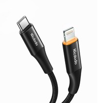 맥도도 C타입 to 라이트닝 PD 고속충전 케이블 36W, 1.8m, 블랙, 1개