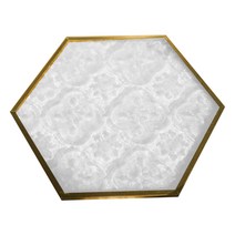 케이트가든 메탈 프레임 유리 티코스터 육각형, 혼합색상