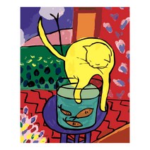 원더아트 DIY 그림 그리기 세트, 고양이와 금붕어