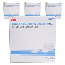 3M 소프트 클로스 테이프 위드라이너 부직반창고 2762, 4개