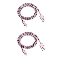 코쿼드 고속충전 롱케이블 USB Micro5핀 2p, 3m, 핑크