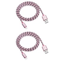 코쿼드 고속충전 롱케이블 USB 8핀 2p, 3m, 핑크