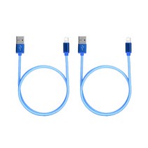 코쿼드 아이폰 8핀 고속충전 숏케이블 짧은 USB 2p, 20cm, 블루