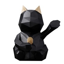 하이 파이브 고양이 저금통 L, 블랙, 1개