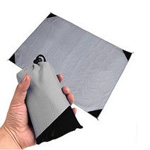 양면방수 초박형 피크닉 매트 중형 2p, 그레이 블랙