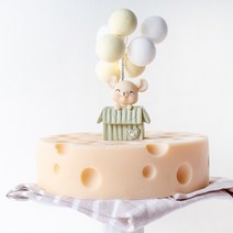 앵글띵 생일케이크 원형치즈 실리콘 몰드 중
