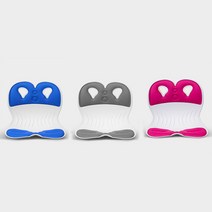 체어클럽 레이 체어 와이드 자세교정의자 화이트 바디 3종 세트, Gray, Pink, Blue