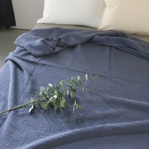 푸른자리 하임 모달 삼중 거즈 여름 홑이불, 블루