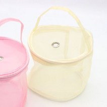 뜨개질 메쉬파우치, 베이지, 1개