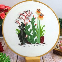 리빙듀오 프랑스 자수 DIY 키트, A-099 22cm, 1세트