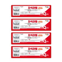 마그피아 고무자석 라벨 200 x 60 mm, 빨강, 4개