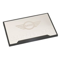 레이저마킹 메탈 주차알림판 미니, 미러실버, 1개