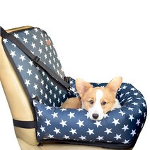 새코밍 반려견 자동차 카시트, 네이비 화이트 스타, 1개