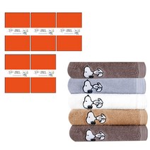 송월타월 스누피 베이직 수건 + 케이스 + 칠순 팔순띠지 D타입 500 x 70 mm 세트, 랜덤발송, 5세트