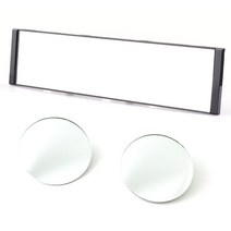 클레버 플랫 와이드뷰 룸미러 + 원형 보조미러 2p 세트, 전차종, 1세트