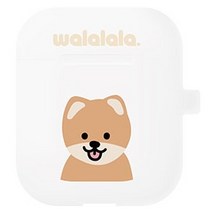 와랄랄라 반려견 일러스트 에어팟 젤리 케이스, 포메라니안 베이지