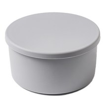 키친팩토리 파스텔 실리콘 원형 밀폐용기 그레이 1000ml, 1개, 단품