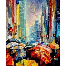 피포페인팅 Umbrella DIY 그림그리기 40 x 50 cm K252, 혼합색상