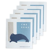 양손컴퍼니 다회용 종이행주 물개, 1개, 5개입