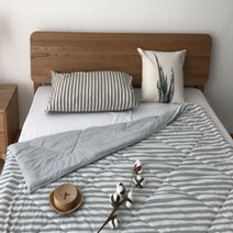 도그월드 스트라이프 양면 쿨링 냉감이불, 아이스그레이