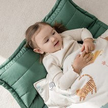 주호데코 순면 일체형 낮잠이불, 사파리