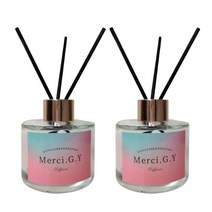 MerciGY 프리미엄 실내용 디퓨저 100ml x 2p, 화이트머스크