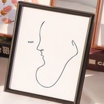 양손컴퍼니 금속 프레임 액자 4p, 블랙