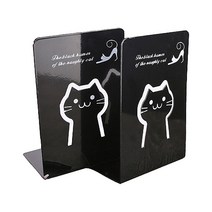 캣 책꽂이 북앤드 2p, 블랙