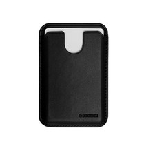 슈퍼쉘 맥세이프 아이폰 가죽 카드 포켓 U형, 블랙, 1개