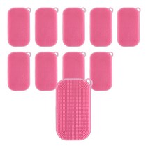 디에닐 마카롱 실리콘 수세미 핑크, 10개, 1개입