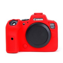 CANON EOS R6 카메라 실리콘 바디보호용 케이스 레드, 1개