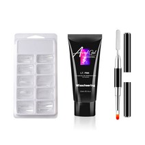네일연장 폴리젤 세트 01 클리어, 폴리젤 15ml + 연장팁 100p + 듀얼브러시, 1세트
