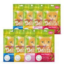 캣템 스피루리나 고양이 덴탈 간식 60g, 치킨+비프+쉬림프+오션피쉬, 8개