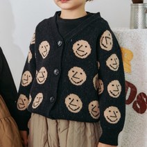 위시키즈 아동용 도형 니트 가디건