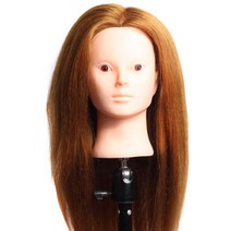 루시피 아이롱 연습용 가발 노메이크업 S-07, 골드, 1개