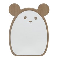 나무 탁상 화장 거울 쥐, 우드