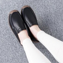 트리샤 여성용 가죽 심플 로퍼 2cm BKHB901