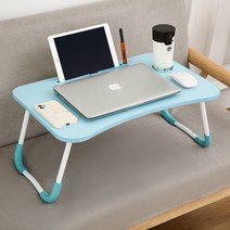 아이코지 고급형 접이식 노트북 테이블, 블루