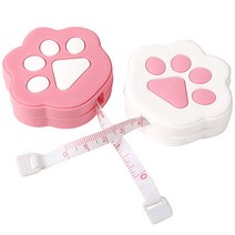한아름쩡이 고양이 발바닥줄자 핑크 + 화이트 세트, 1세트