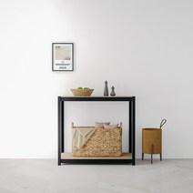 홈던트 하우스 철제 선반 2단 1000 x 300 x 900 mm, 블랙