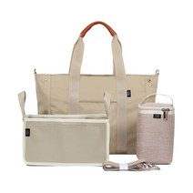 마리코코 마리백 기저귀가방 + 이너백 + 보냉백 세트 자석형, 베이지