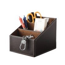 가죽 데스크 오거나이저, 브라운, 1개