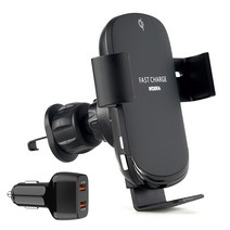 인데나 Z 플립4 15W 차량용듀얼코일 고속 무선충전기+ 퀄컴 QC3.0 2구 고속충전기 C191, IND-WLC3000