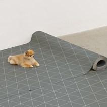 디팡 펫플레이 강아지매트 폴딩타입 140폭, 모던라인 그레이
