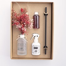 라비주얼 양재동꽃시장향 디퓨저 100ml + 룸스프레이 150ml 듀오 패키지 레드