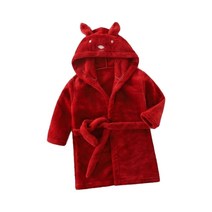 스타빈 아동용 동물후드 스트랩 목욕가운 100호, 레드, 1개