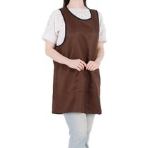 클린유니폼 5색상 한쪽트임 원피스형 앞치마, 브라운, 1개